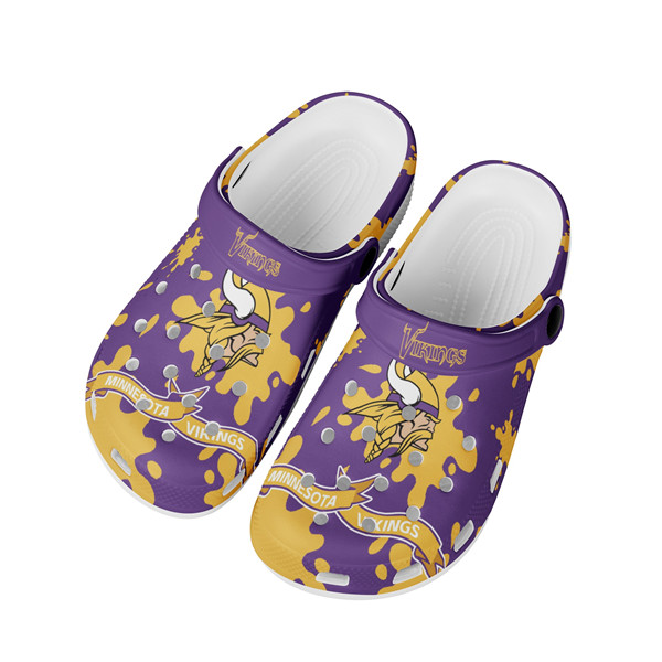 Men's Minnesota Vikings Bayaband Clog Shoes 002 Men's Minnesota Vikings Bayaband Clog Shoes 002